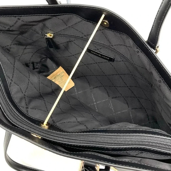 Michael Kors Bag Large Sheila Mf Tote Bag Black/Gold - Picture 10 of 11